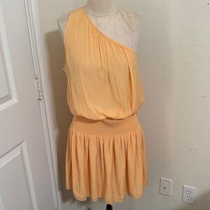 Ramy Brook One-Shoulder Peach Dress